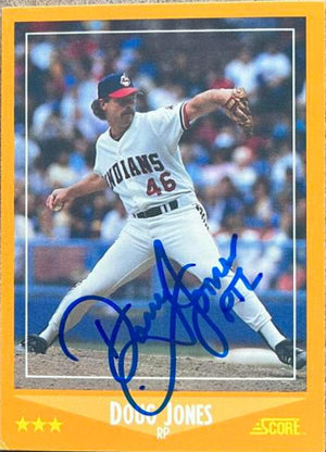 Doug Jones Signed 1988 Score Baseball Card - Cleveland Indians
