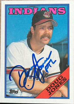 Doug Jones Signed 1988 Topps Baseball Card - Cleveland Indians