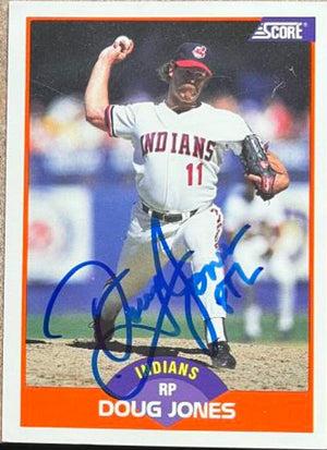 Doug Jones Signed 1989 Score Baseball Card - Cleveland Indians #387