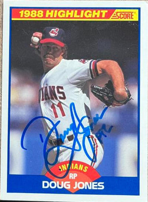 Doug Jones Signed 1989 Score Baseball Card - Cleveland Indians #656