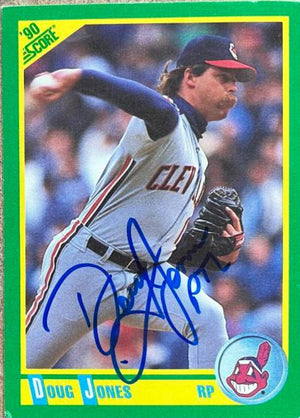 Doug Jones Signed 1990 Score Baseball Card - Cleveland Indians