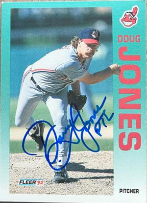 Doug Jones Signed 1992 Fleer Baseball Card - Cleveland Indians