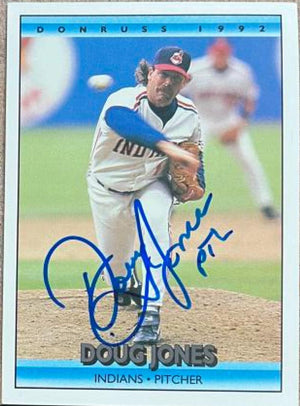Doug Jones Signed 1992 Donruss Baseball Card - Cleveland Indians