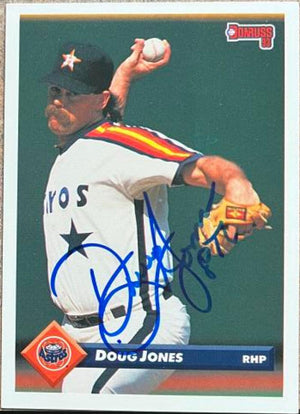ダグ・ジョーンズ サイン入り 1993 ドンラス ベースボール カード - ヒューストン アストロズ