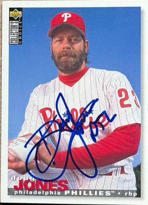 Doug Jones Signed 1995 Collector's Choice Baseball Card - Philadelphia Phillies