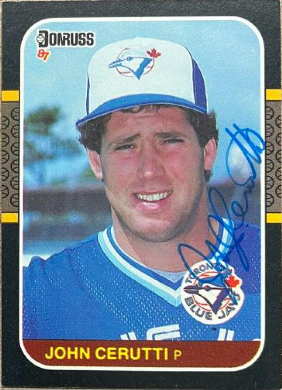 John Cerutti Signed 1987 Donruss Baseball Card - Toronto Blue Jays