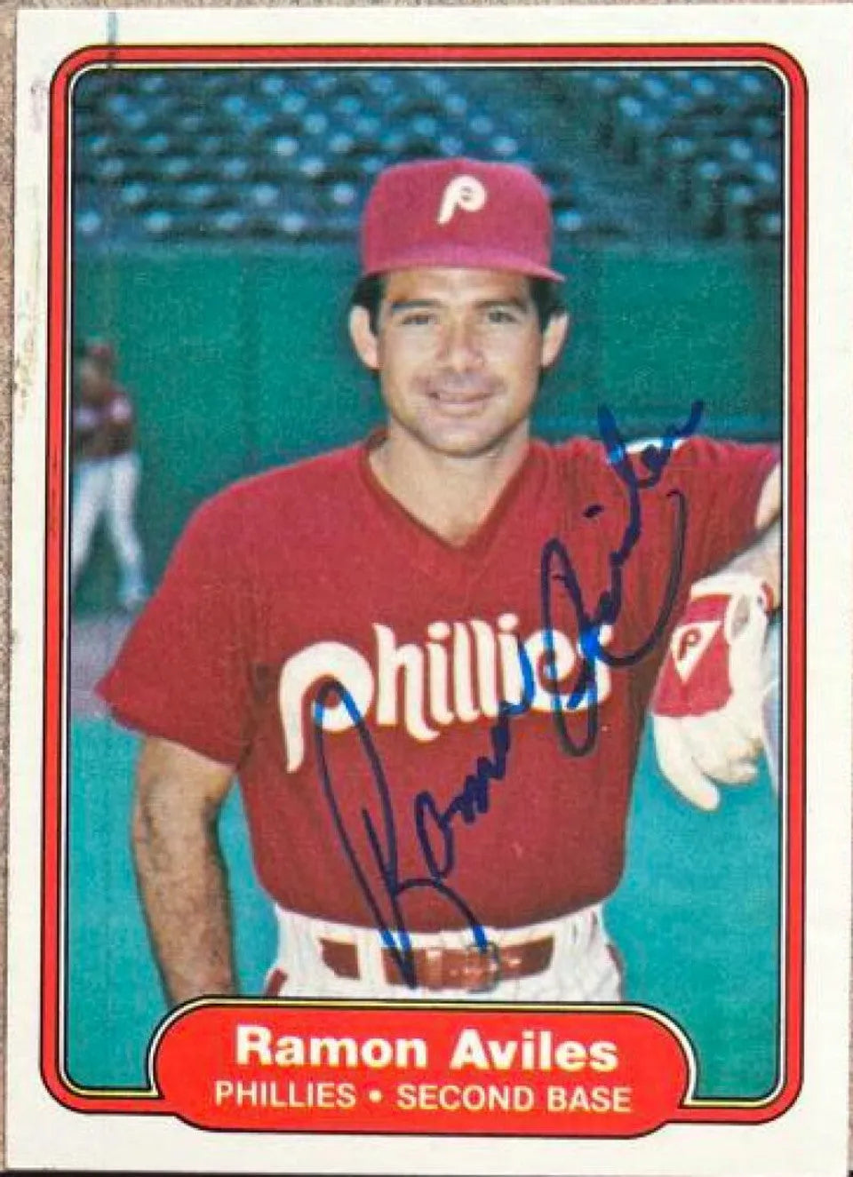 Ramon Aviles Signed 1982 Fleer Baseball Card - Philadelphia Phillies