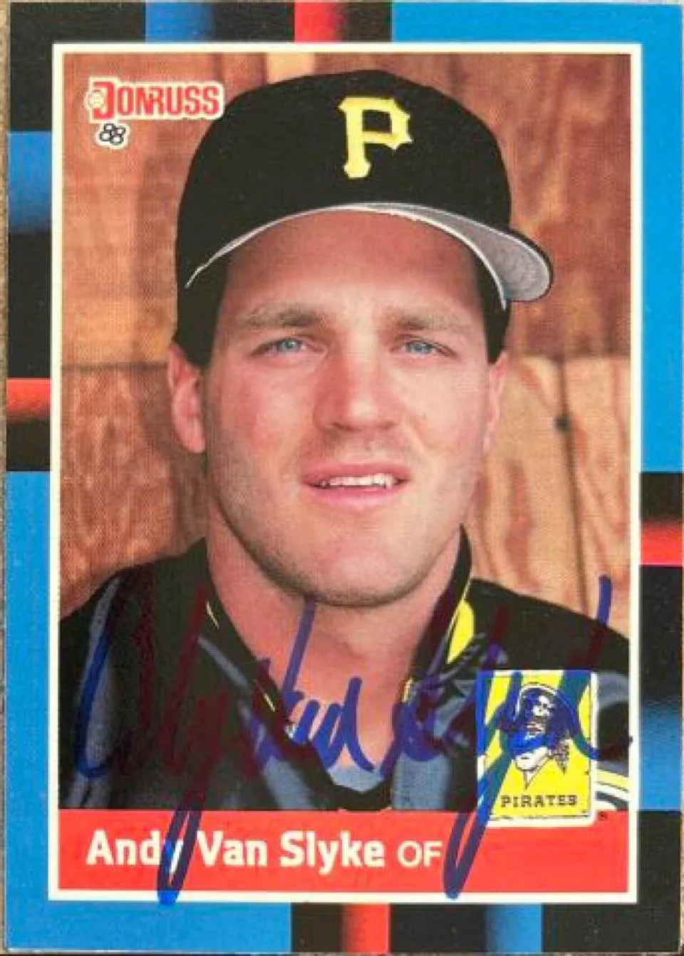 Andy Van Slyke Signed 1988 Donruss Baseball Card - Pittsburgh Pirates