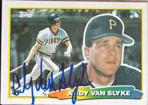 Andy Van Slyke Signed 1988 Topps Big Baseball Card - Pittsburgh Pirates