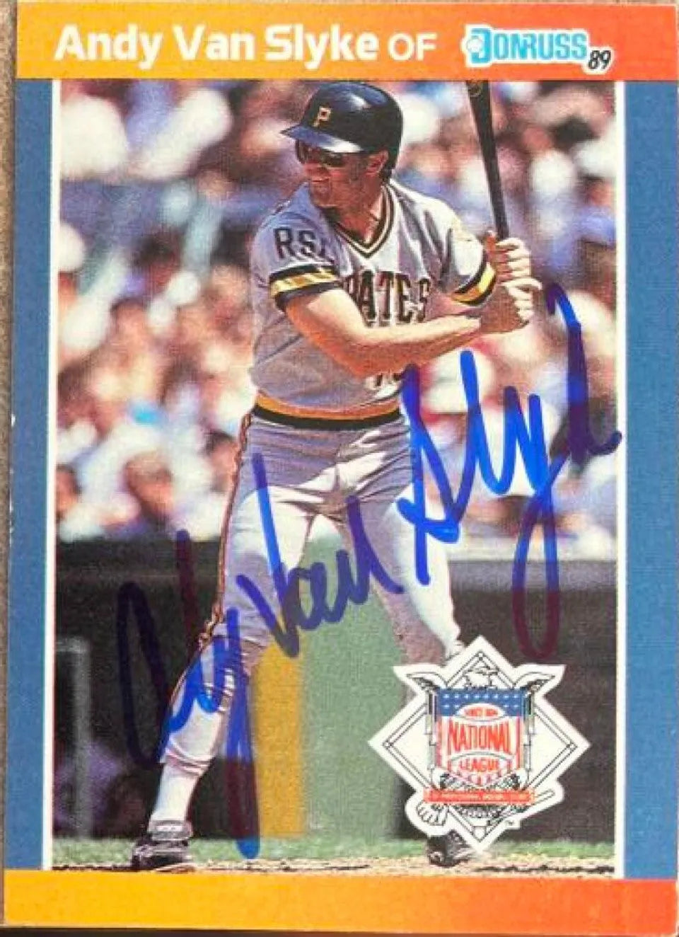 Andy Van Slyke Signed 1989 Donruss All-Stars Baseball Card - Pittsburgh Pirates