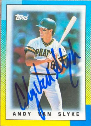 Andy Van Slyke Signed 1990 Topps Major League Mini Baseball Card - Pittsburgh Pirates