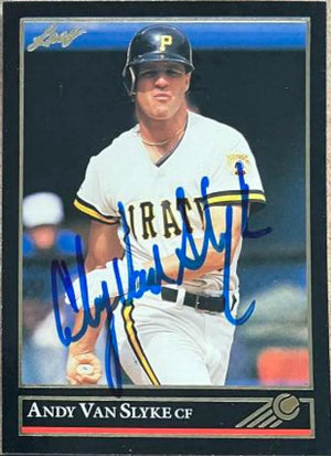 Andy Van Slyke Signed 1992 Leaf Black Gold Baseball Card - Pittsburgh Pirates