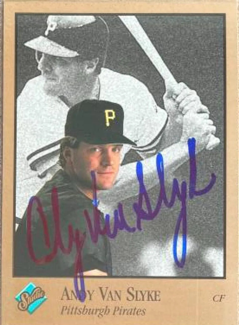 Andy Van Slyke Signed 1992 Studio Baseball Card - Pittsburgh Pirates