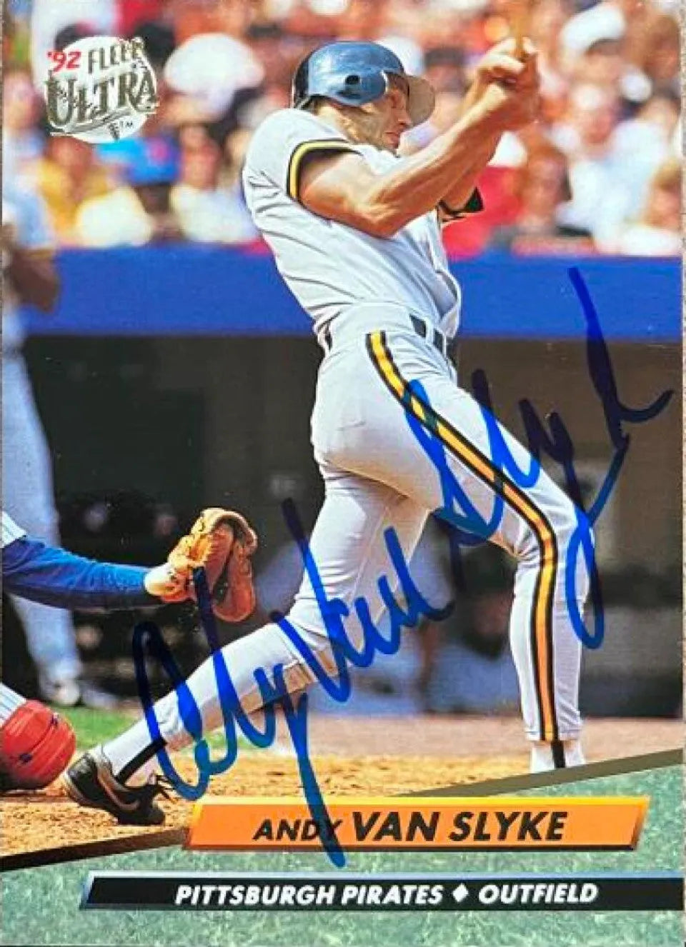 Andy Van Slyke Signed 1992 Fleer Ultra Baseball Card - Pittsburgh Pirates