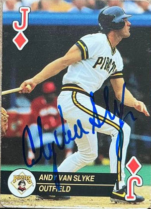 Andy Van Slyke Signed 1993 Bicycle Aces Playing Cards Baseball Card - Pittsburgh Pirates