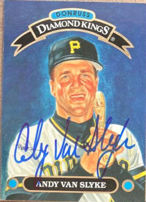 Andy Van Slyke Signed 1993 Donruss Diamond Kings Baseball Card - Pittsburgh Pirates