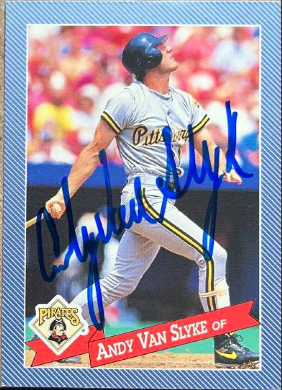 Andy Van Slyke Signed 1993 Hostess Baseball Card - Pittsburgh Pirates