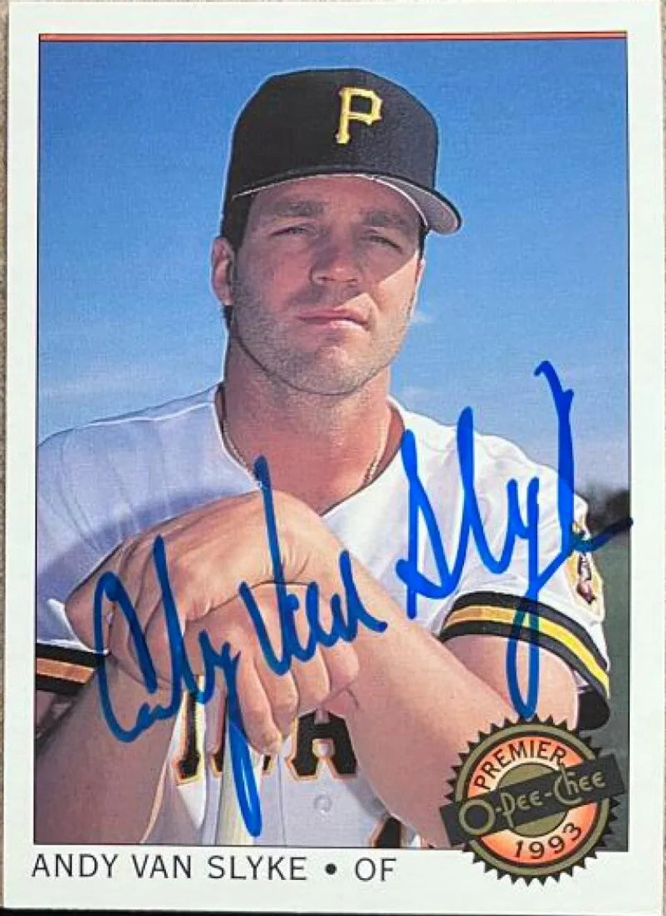 Andy Van Slyke Signed 1993 O-Pee-Chee Premier Baseball Card - Pittsburgh Pirates