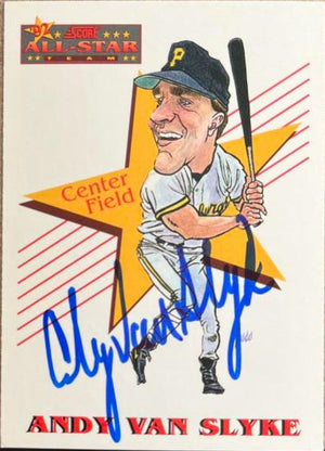 Andy Van Slyke Signed 1993 Score Baseball Card - Pittsburgh Pirates #524