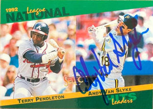 Andy Van Slyke Signed 1993 Score Select Stat Leaders Baseball Card - Pittsburgh Pirates #10