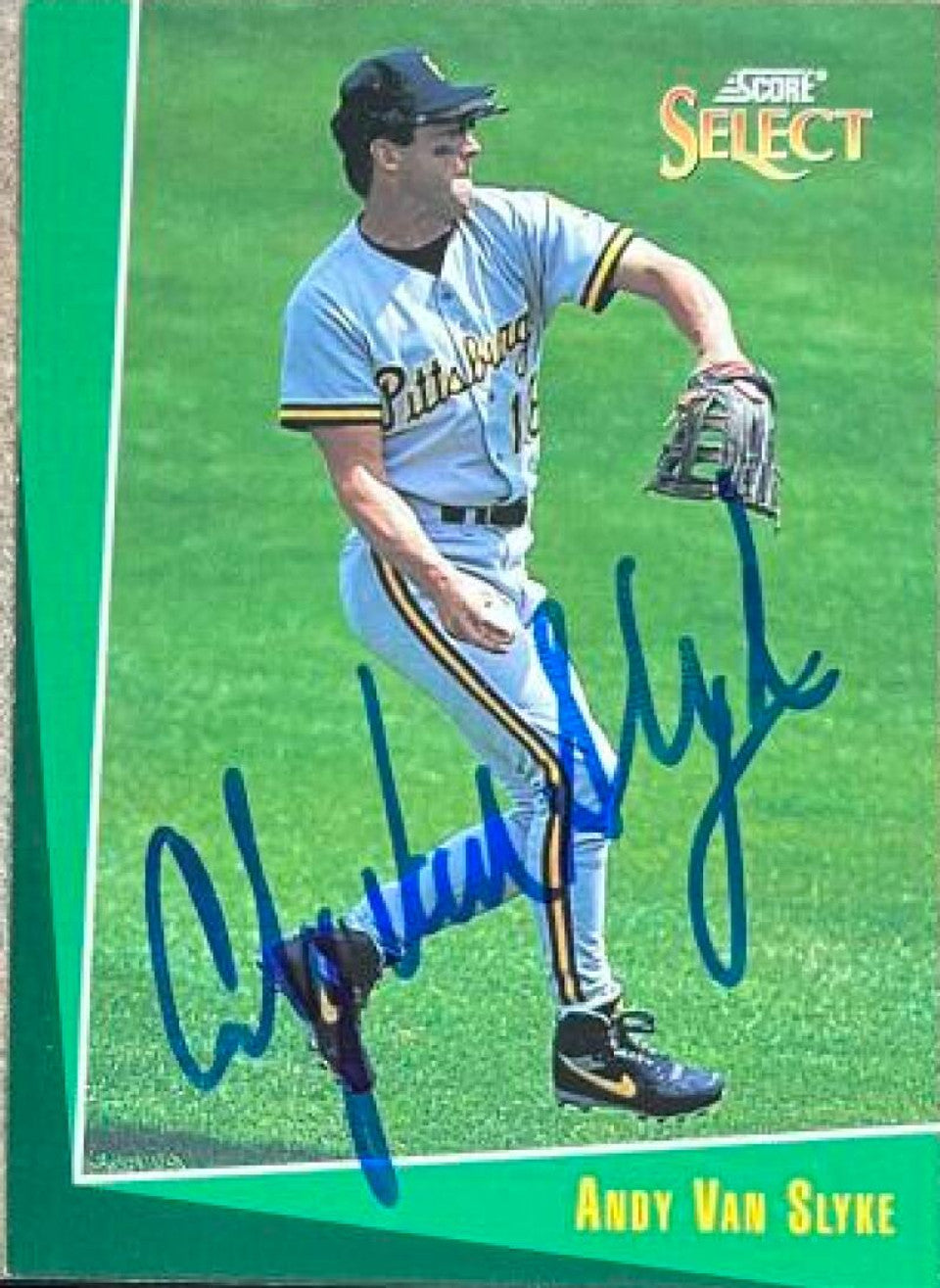 Andy Van Slyke Signed 1993 Score Select Baseball Card - Pittsburgh Pirates #35