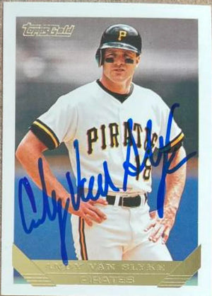 Andy Van Slyke Signed 1993 Topps Gold Baseball Card - Pittsburgh Pirates #275