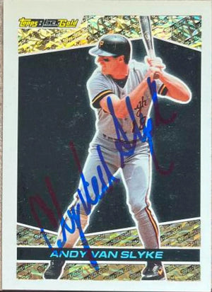 Andy Van Slyke Signed 1993 Topps Black Gold Baseball Card - Pittsburgh Pirates