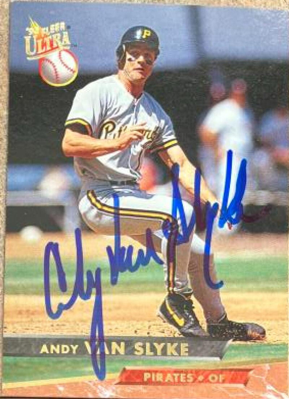 Andy Van Slyke Signed 1993 Fleer Ultra Baseball Card - Pittsburgh Pirates