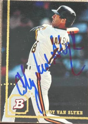 Andy Van Slyke Signed 1994 Bowman Baseball Card - Pittsburgh Pirates