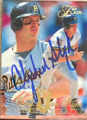 Andy Van Slyke Signed 1994 Flair Baseball Card - Pittsburgh Pirates