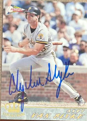 Andy Van Slyke Signed 1994 Pacific Baseball Card - Pittsburgh Pirates