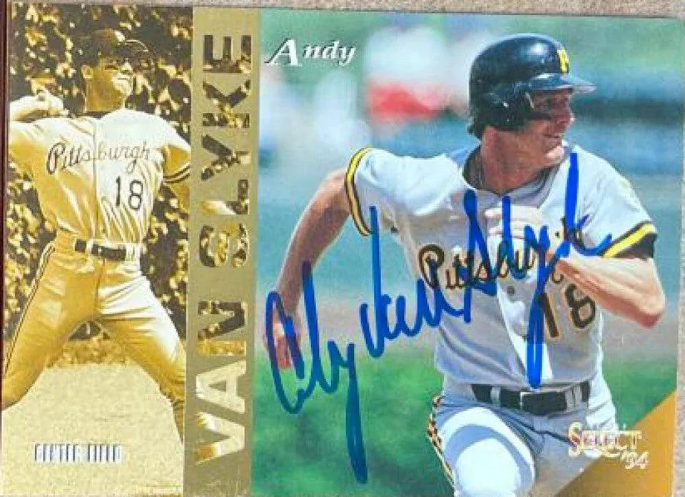 Andy Van Slyke Signed 1994 Score Select Baseball Card - Pittsburgh Pirates