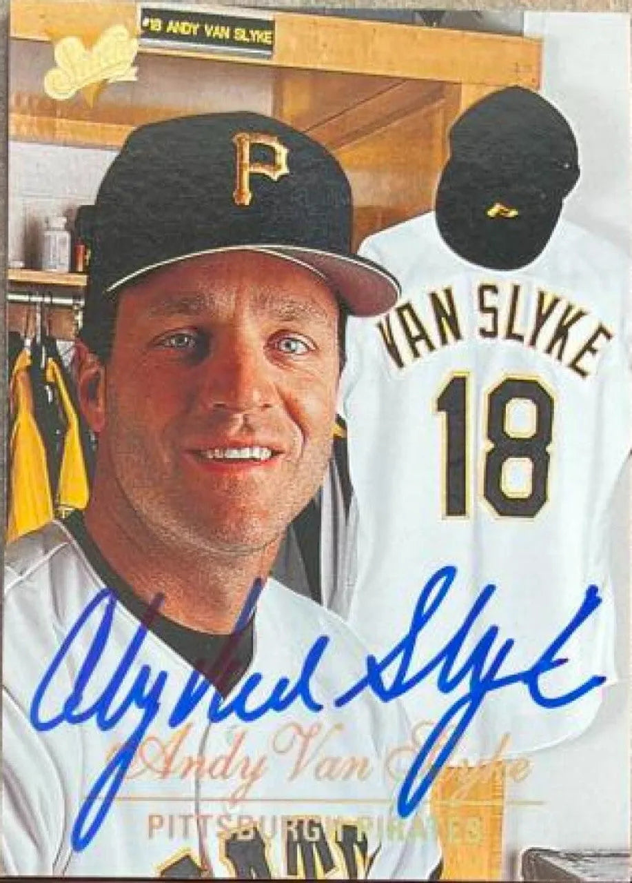 Andy Van Slyke Signed 1994 Studio Baseball Card - Pittsburgh Pirates