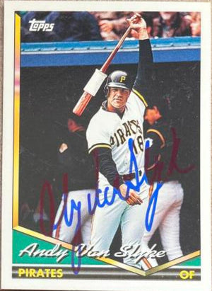 Andy Van Slyke Signed 1994 Topps Baseball Card - Pittsburgh Pirates