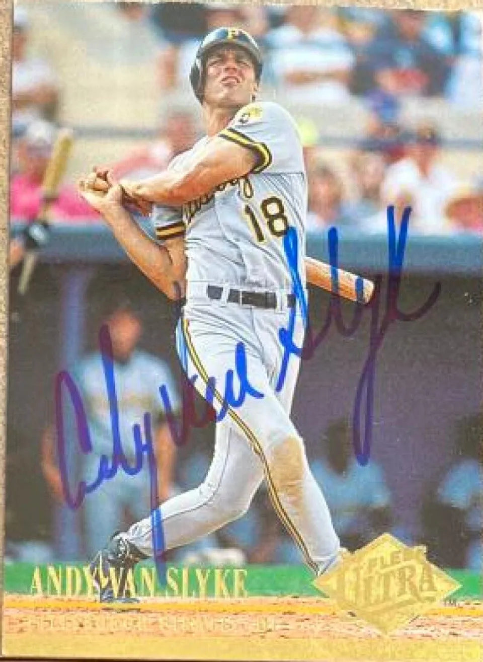 Andy Van Slyke Signed 1994 Fleer Ultra Baseball Card - Pittsburgh Pirates