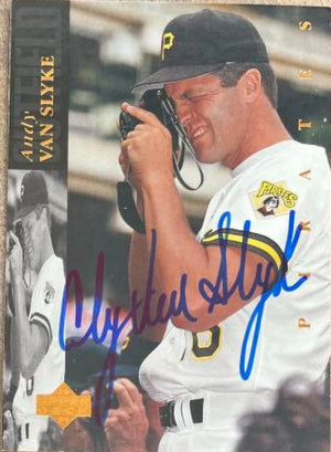 Andy Van Slyke Signed 1994 Upper Deck Baseball Card - Pittsburgh Pirates