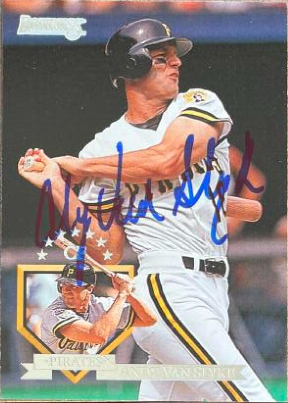 Andy Van Slyke Signed 1995 Donruss Baseball Card - Pittsburgh Pirates
