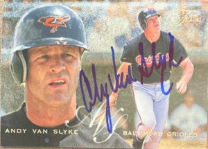 Andy Van Slyke Signed 1995 Flair Baseball Card - Baltimore Orioles