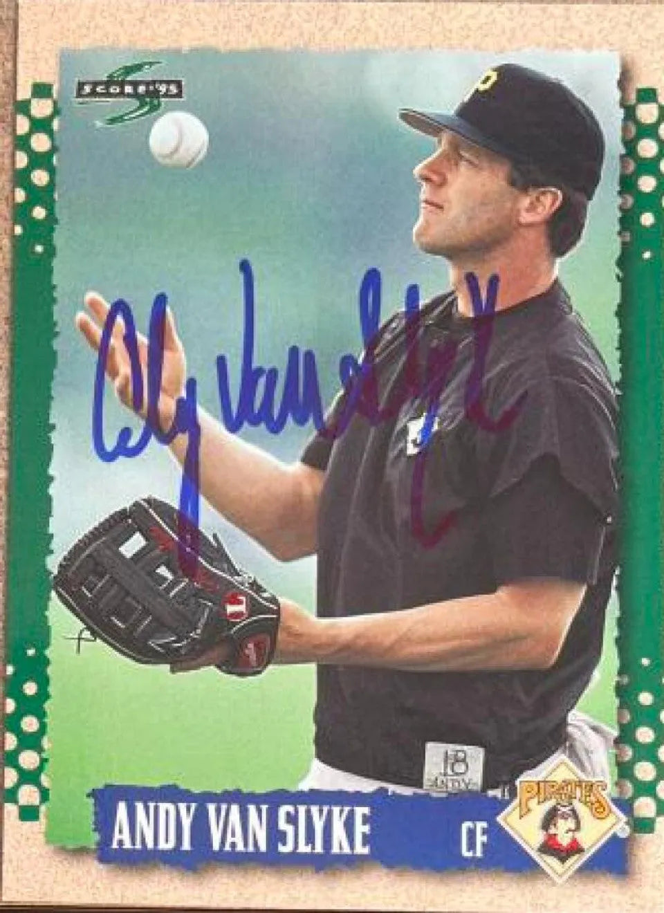 Andy Van Slyke Signed 1995 Score Baseball Card - Pittsburgh Pirates