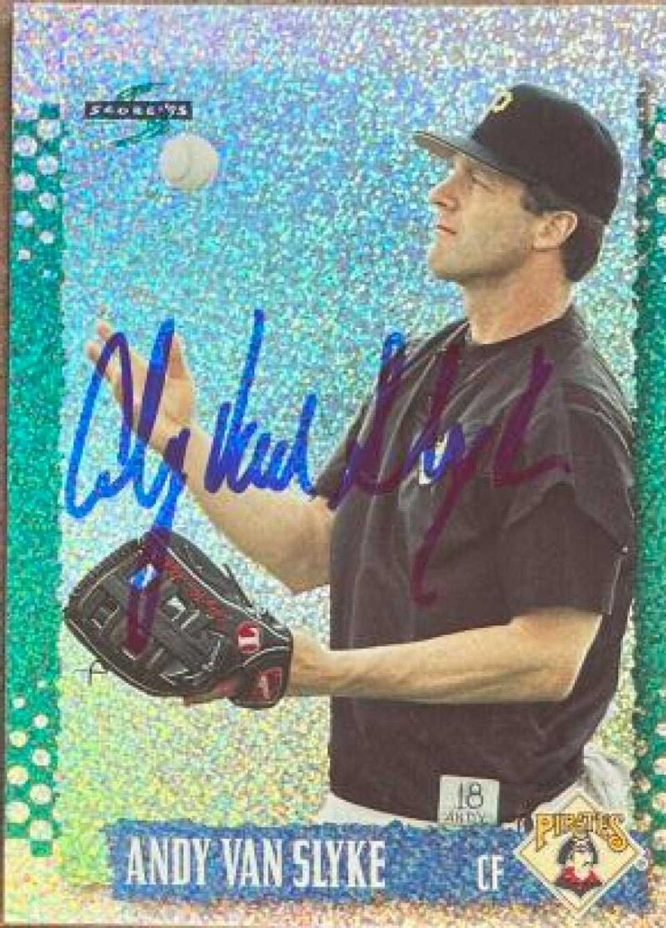Andy Van Slyke Signed 1995 Score Platinum Baseball Card - Pittsburgh Pirates