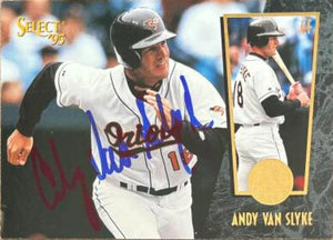 Andy Van Slyke Signed 1995 Score Select Baseball Card - Baltimore Orioles