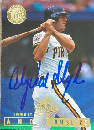 Andy Van Slyke Signed 1995 Fleer Ultra Gold Medallion Baseball Card - Pittsburgh Pirates