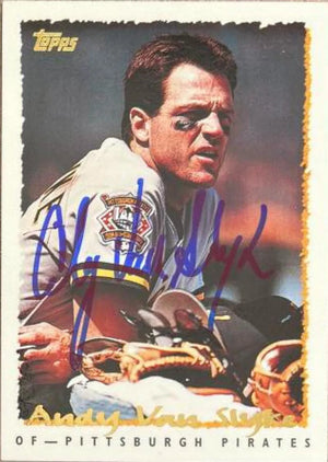 Andy Van Slyke Signed 1995 Topps Baseball Card - Pittsburgh Pirates