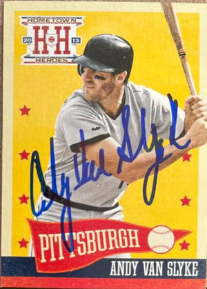 Andy Van Slyke Signed 2013 Panini Hometown Heroes Baseball Card - Pittsburgh Pirates