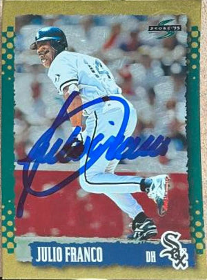 Julio Franco Signed 1995 Score Gold Rush Baseball Card - Chicago White Sox