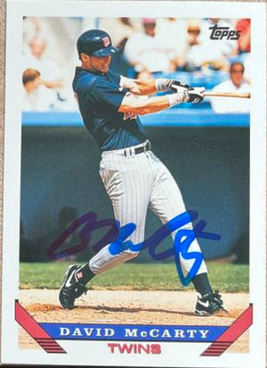 David McCarty Signed 1993 Topps Traded Baseball Card - Minnesota Twins