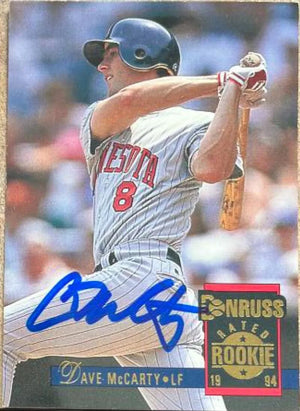 David McCarty Signed 1994 Donruss Baseball Card - Minnesota Twins