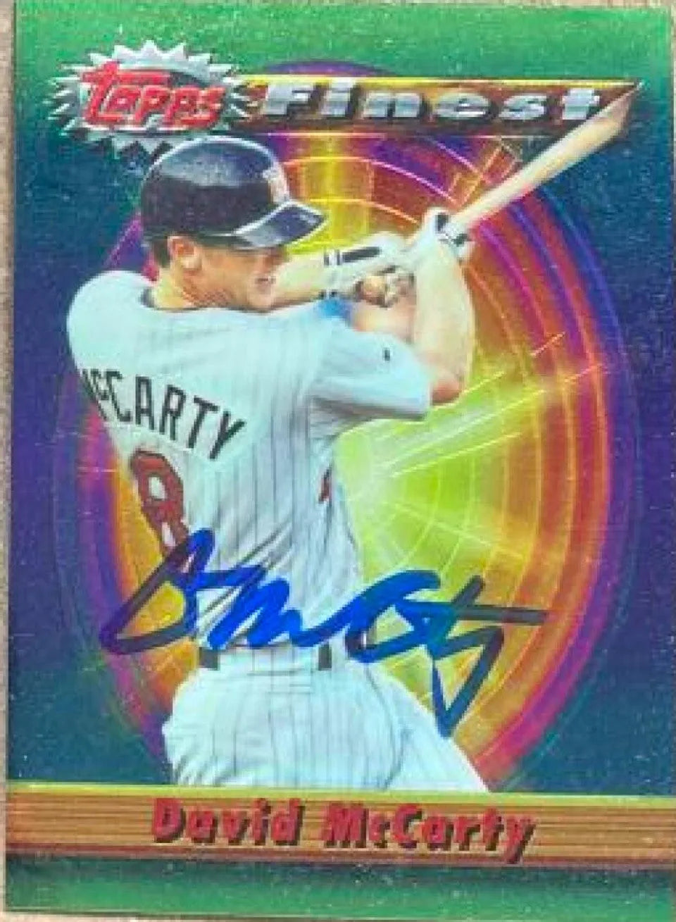 デビッド・マッカーティ サイン入り 1994 Topps Finest ベースボールカード - ミネソタ ツインズ