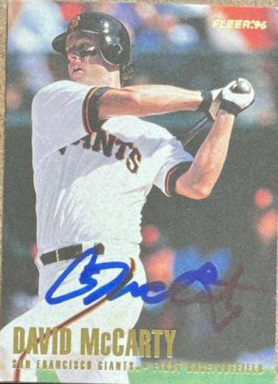 David McCarty Signed 1996 Fleer Baseball Card - San Francisco Giants