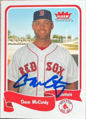 David McCarty Signed 2004 Fleer Tradition Baseball Card - Boston Red Sox